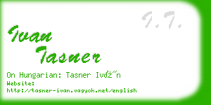 ivan tasner business card